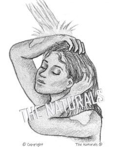 soin cheveux, application du soin, the naturals, rinçage