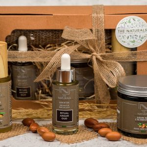 Coffret rituel pur argan, savon noir, bois de oud